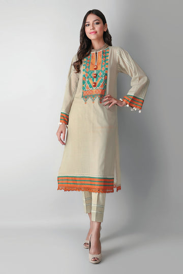 I21312 Beige Khaadi Autumn Collection 2021